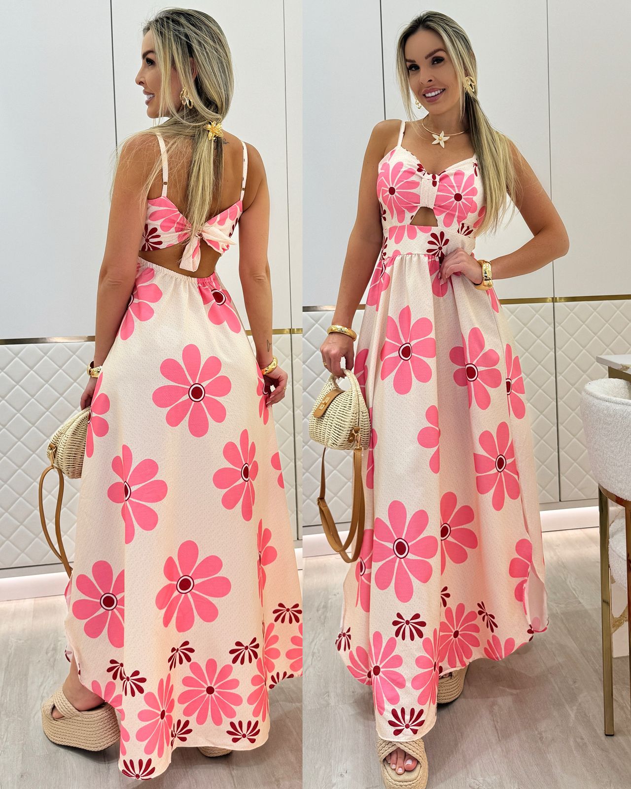 Vestido Oriana Rosa