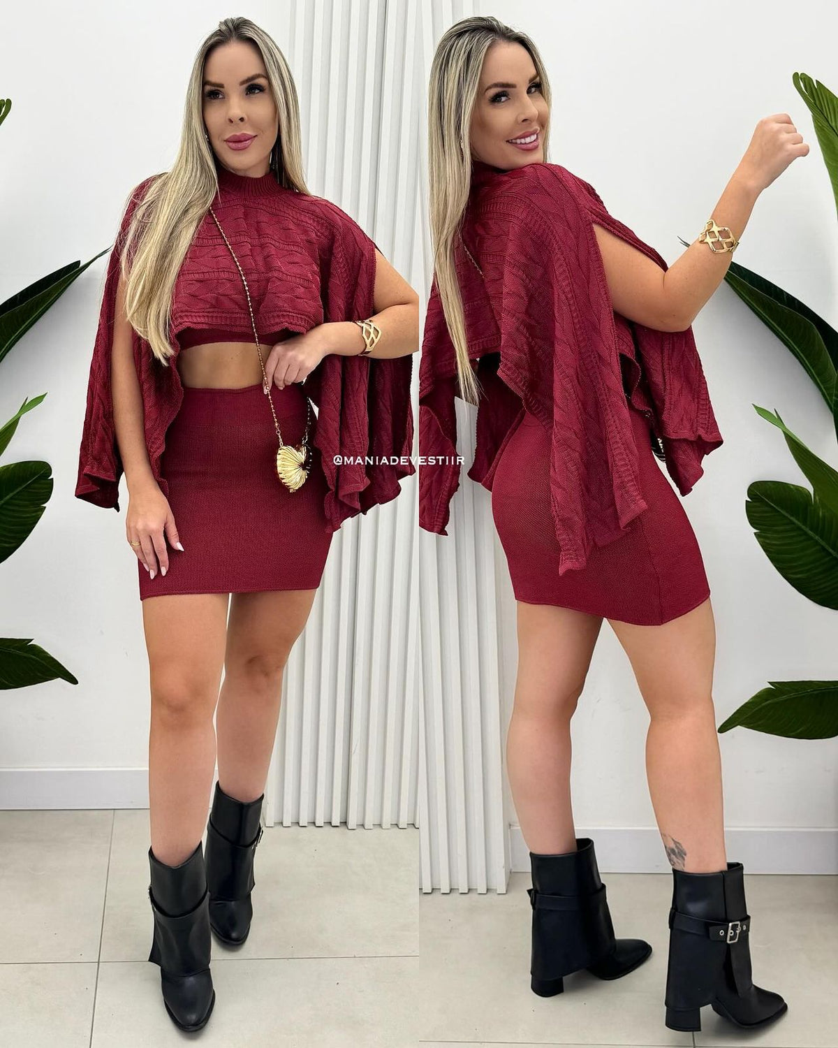 Conjunto 3 Peças Lívia Vermelho